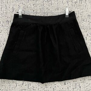 J. Crew Black Wool-Blend Skirt